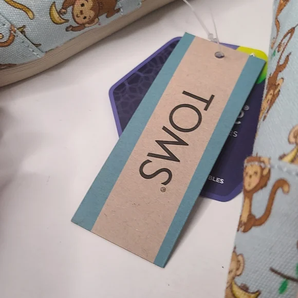 TOMS Monkey Bananas Ortholite Shoes size 7W NWT - Picture 12 of 13